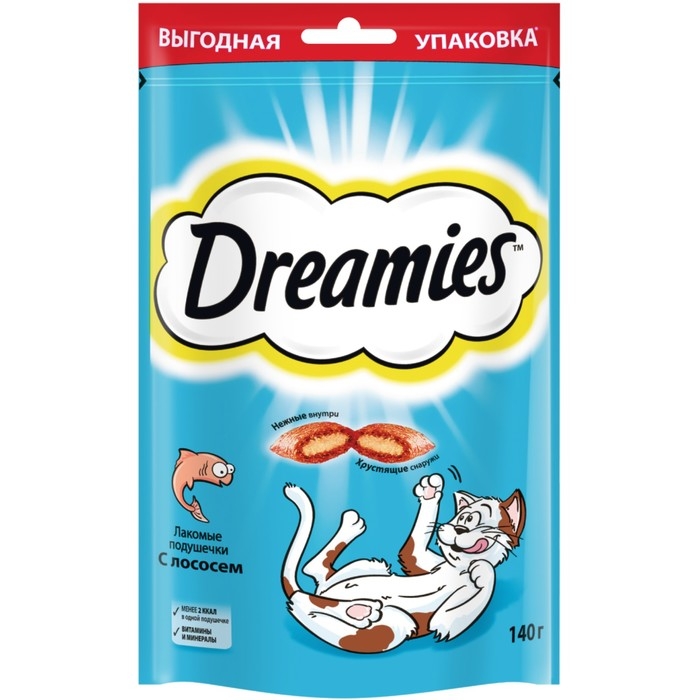Лакомство Dreamies для кошек с лососем 140г Лакомство Dreamies для кошек с лососем 140г