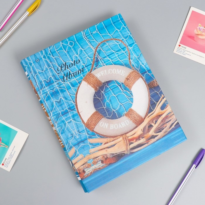 Фотоальбом 200 фото 13х18 см "Морской бриз" МИКС в коробке 5,5х23х29,5 см