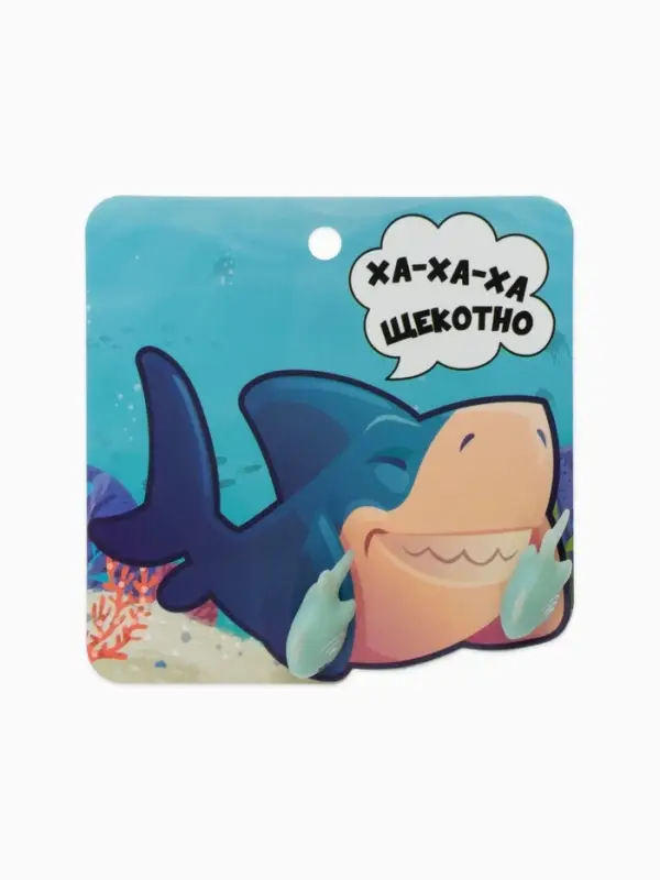 Серьги из полимерной глины &laquo;Акула&raquo;, голубые