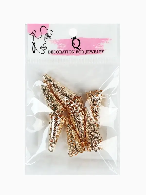 Шапочки для бусин (набор 10 шт.), СМ-103-1, 23&times;14 мм, цвет золото