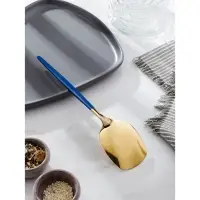 Лопатка из нержавеющей стали Magistro «Грэйс», длина 26 см, цвет ручки голубой, цвет головы золотой Лопатка из нержавеющей стали Magistro «Грэйс», длина 26 см, цвет ручки голубой, цвет головы золотой