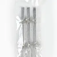 Трубочки для коктейля "Снежинки", серебро набор 6 штук Трубочки для коктейля "Снежинки", серебро набор 6 штук