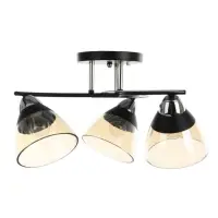 Люстра потолочная BayerLux &laquo;Ирида&raquo;, 3хЕ27, 40 Вт, черно-хромовый, 44&times;44&times;24 см