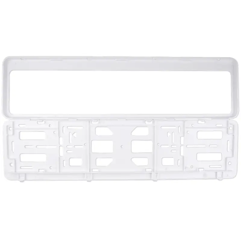Рамка под номерной знак двусоставная (белая) AVS RN-17