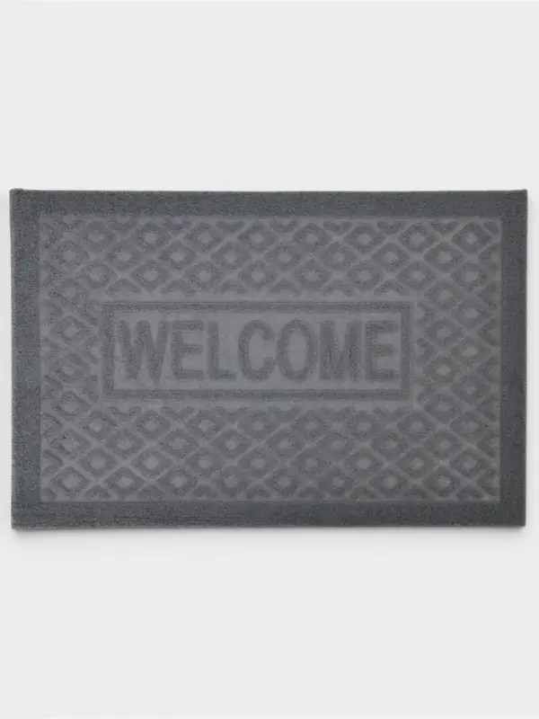 Коврик придверный Доляна Welcome, ромбы, влаговпитывающий, без окантовки, 38&times;58 см, цвет МИКС