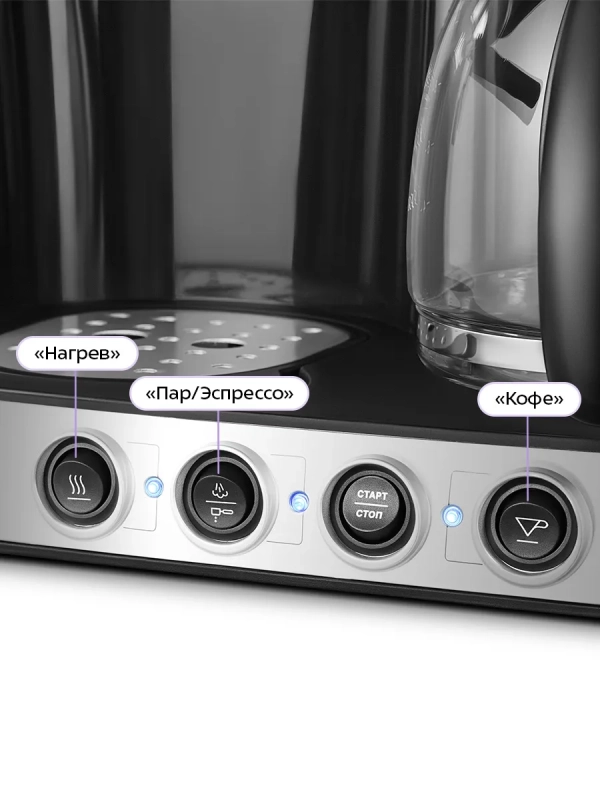 Кофейная станция КТ-7185 кофеварка электрическая 2 в 1