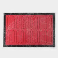 Коврик для выпечки армированный &laquo;Эклер&raquo;, силикон, 60&times;40 см, красный