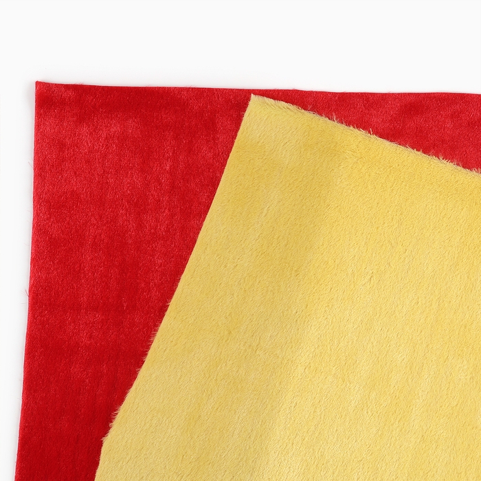 Лоскут для рукоделия мех искусственный, набор 2 вида 40х40 см, красный, жёлтый Лоскут для рукоделия мех искусственный, набор 2 вида 40х40 см, красный, жёлтый