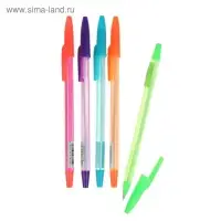 Набор ручек шариковых LANCER Fluo 814, 5 шт., ароматизированная, стержень синий, 0.5 мм, МИКС