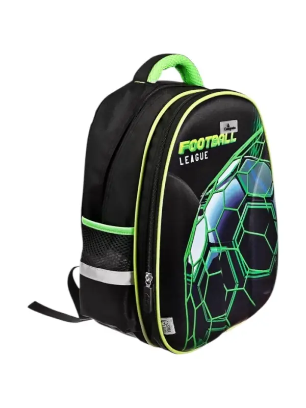 Рюкзак каркасный школьный Calligrata &laquo;Футбольный мяч&raquo;, 39&times;30&times;14 см