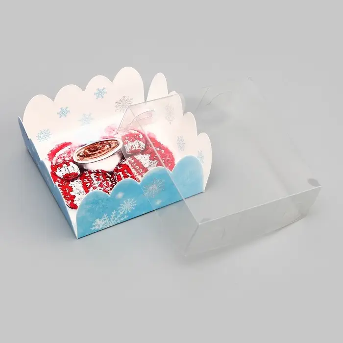 Коробка для печенья, «С Новым годом!», 7×7×3 см, Новый год Коробка для печенья, «С Новым годом!», 7×7×3 см, Новый год