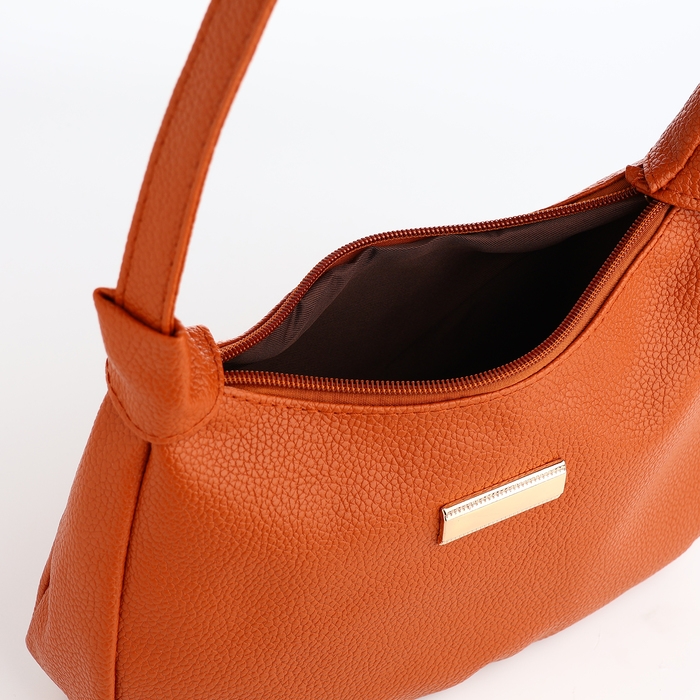 Сумка женская на молнии, цвет рыжий Сумка женская на молнии, цвет рыжий
