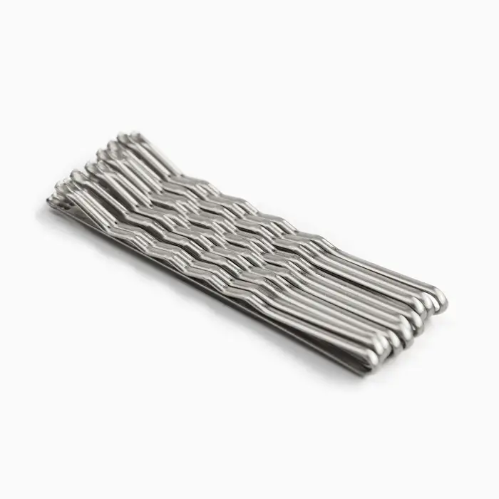 Невидимка серебристая 12 шт., 5 см, заколка клик-клак 4 шт., 5 см, набор, Принцессы Невидимка серебристая 12 шт., 5 см, заколка клик-клак 4 шт., 5 см, набор, Принцессы