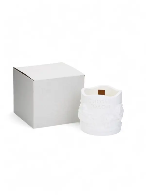 Свеча ароматическая гипс «Новый год», аромат сандал