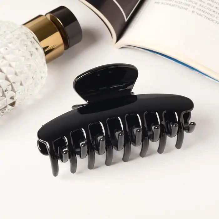 Крабик для волос &laquo;Строгая классика&raquo;, 9.7&times;4.5 см, МИКС, чёрный