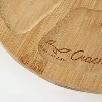 Менажница &laquo;Цветы&raquo; из бамбука, 25 см