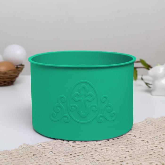 Набор силиконовых форм для выпечки на пасху «ХВ» зеленые, 3 шт.