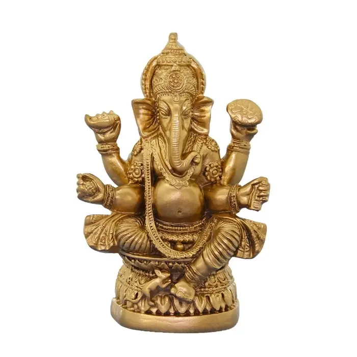 Фигурка гипс &laquo;Ганеша&raquo;, бронза, 7&times;17&times;12 см