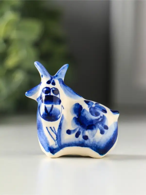 Фигурка фарфор &laquo;Коза малая&raquo;, 4.5 см, гжель