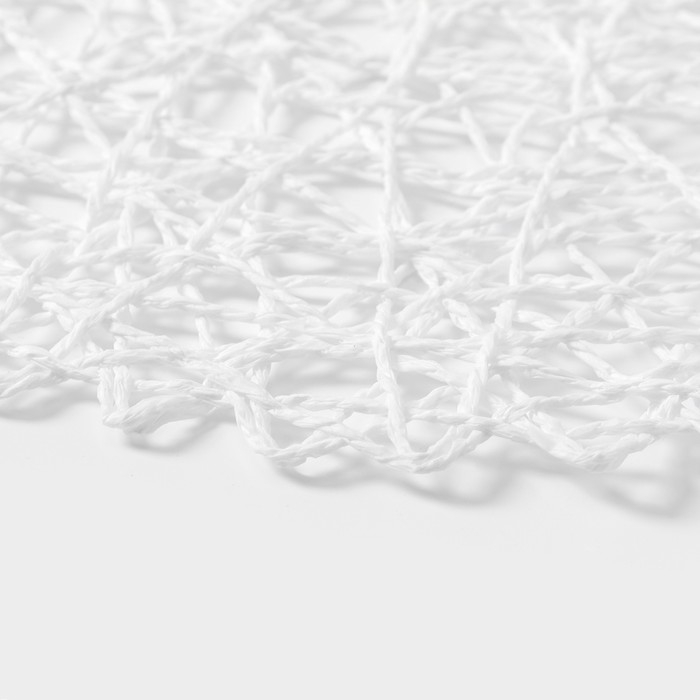 Салфетка сервировочная на стол Доляна «Одуванчик», d=38 см, цвет белый