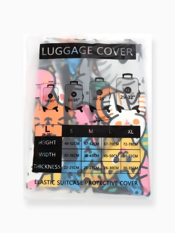 Чехол для чемодана &laquo;Котики&raquo;, 28", разноцветный