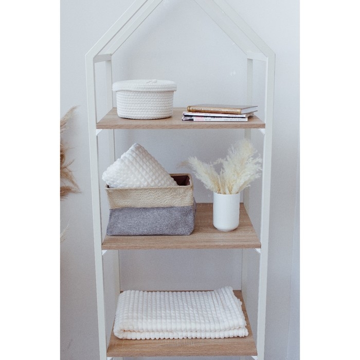 Короб для хранения вещей LaDо́m, 31.5×23×19 см, серо-бежевый Короб для хранения вещей LaDо́m, 31.5×23×19 см, серо-бежевый