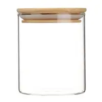 VETTA ЭКО Эллипс Банка для хранения 450мл, 10х8,5см, стекло, бамбук