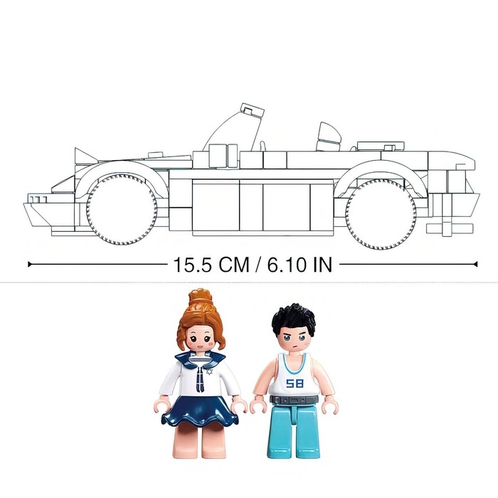 Конструктор гоночная машина Sluban Модельки, 264 детали, 6+ Конструктор гоночная машина Sluban Модельки, 264 детали, 6+