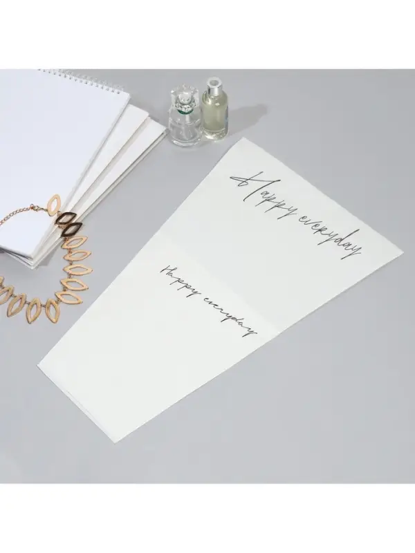 Пакет для цветов Happy everyday, белый, 28×13×44 см