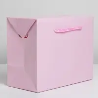 Пакет—коробка «Розовый», 28 х 20 х 13 см