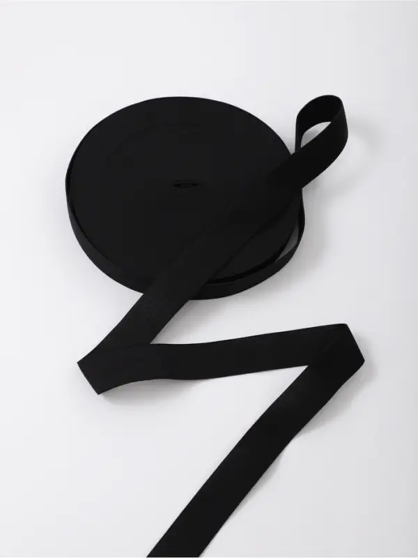 Резинка вязаная, 25 мм, 25&plusmn;2 м, чёрная