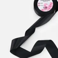 Лента атласная, 40 мм, 23&plusmn;1 м, чёрная №39