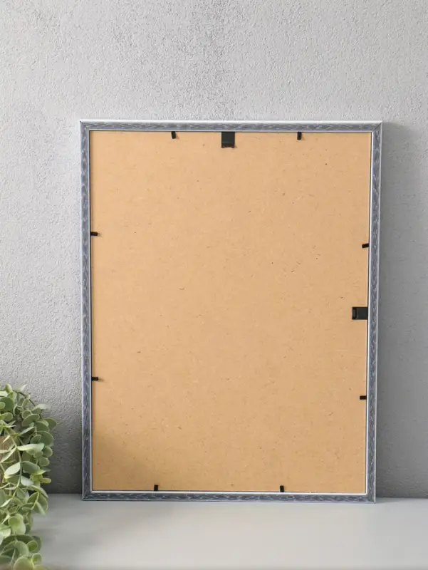 Фоторамка для фото 30х40 см "Oframe", пластик, белый с золотом, (пластиковый экран)