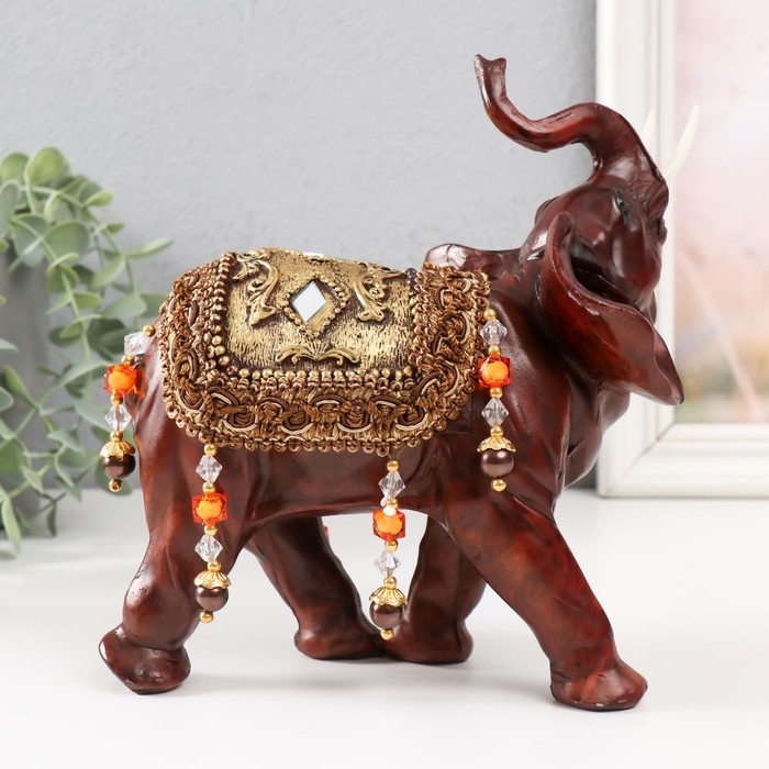 Сувенир полистоун Сувенир полистоун " Слон с попоной с бахромой" 20,5х17х8,5 см