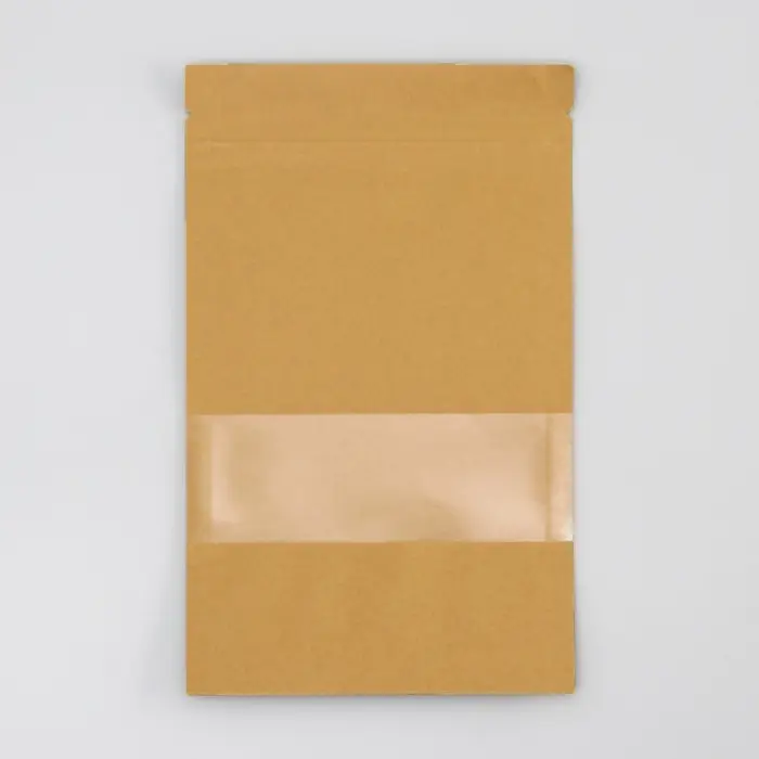 Пакет Zip - lock Крафт с прямоугольным окном 12×20 см Пакет Zip - lock Крафт с прямоугольным окном 12×20 см