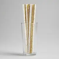 Трубочки для коктейля «Горошек», тиснение, набор 12 шт.