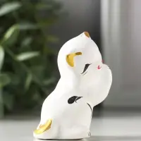 Фигурка керамика &laquo;Котик лапки вверх&raquo;, 7 см, белый