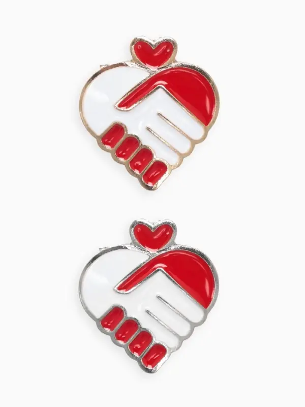 Брошь &laquo;Сердце из рукопожатия&raquo;, МИКС