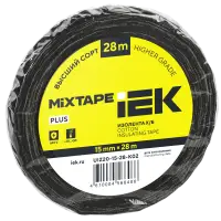Изолента Х/Б 15мм 28м IEK MIXTAPE PLUS