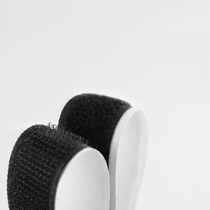 Липучка на клеевой основе, 20 мм, 100&plusmn;5 см, чёрная