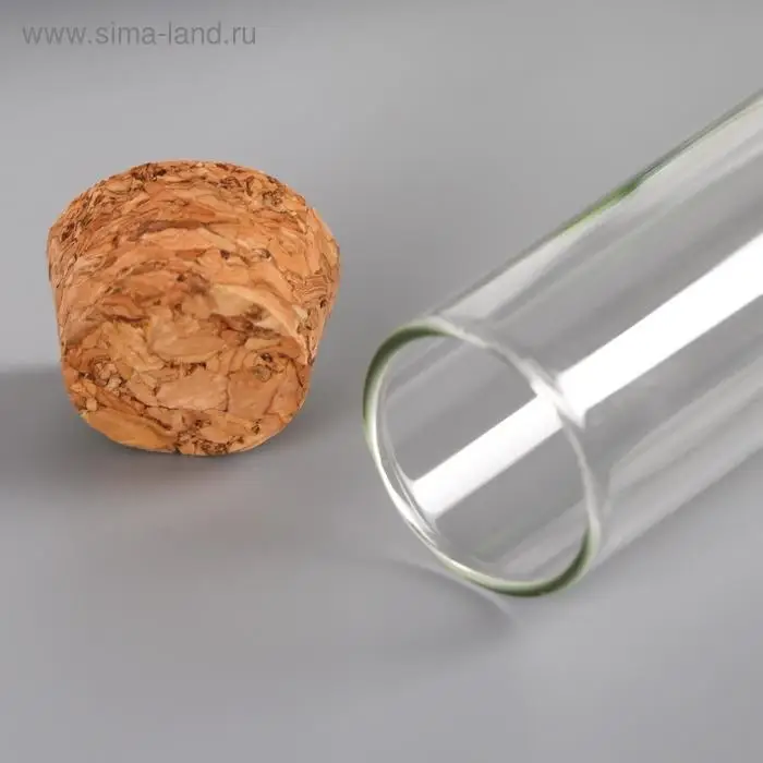 Декор для творчества стекло  Декор для творчества стекло "Пробирка с пробкой" 35 мл 12х2х2 см