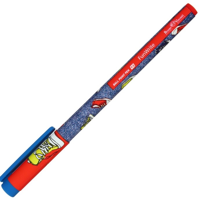 Ручка шариковая FunWrite Ручка шариковая FunWrite "Кеды разноцветные", узел 0.5 мм, синие чернила, матовый корпус Silk Touch