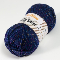 Пряжа 70% акрил, 30% шёлк "Softy Shine" 50 гр 85 м цвет 36 глубокий синий