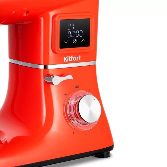 Миксер Kitfort КТ-3443, планетарный, 1400 Вт, 5.8 л, 6 скоростей, красный Миксер Kitfort КТ-3443, планетарный, 1400 Вт, 5.8 л, 6 скоростей, красный