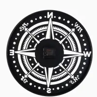 Часы настенные интерьерные &laquo;Компас&raquo;, бесшумные, плавный ход, d=40 см, металл, чёрные