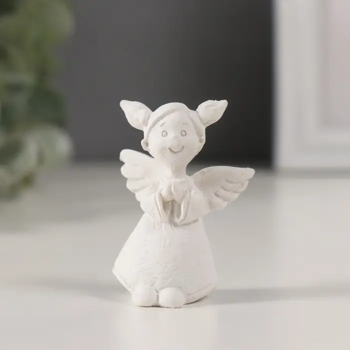 Фигурка полистоун &laquo;Девочка ангел с двумя хвостиками&raquo;, белый, 3.5&times;3&times;5.5 см, МИКС