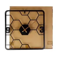 Часы настенные интерьерные &laquo;Соты&raquo;, серия:, Лофт, бесшумные, плавный ход, 58&times;58 см, чёрные, от батарейки 1&times;АА