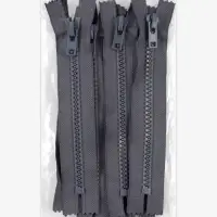 Молния &laquo;Трактор&raquo;, №8, неразъёмная, замок автомат, 18 см, тёмно-серая