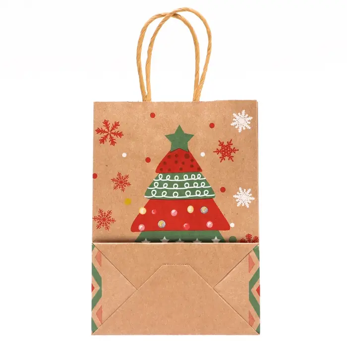 Пакет бумажный подарочный новогодний крафт «Ёлка», 15×21×8 см Пакет бумажный подарочный новогодний крафт «Ёлка», 15×21×8 см