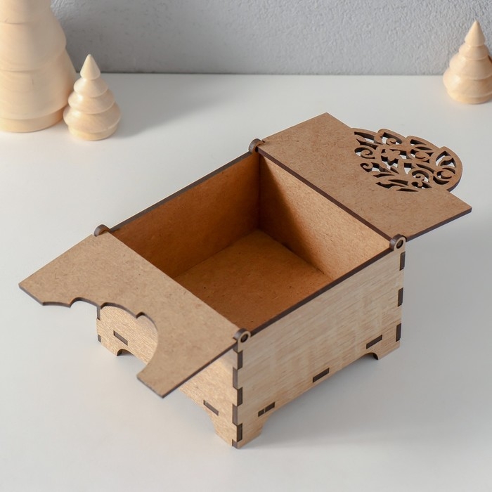 Шкатулка комбинированная  Шкатулка комбинированная "Листик" 10,5х10х7 см